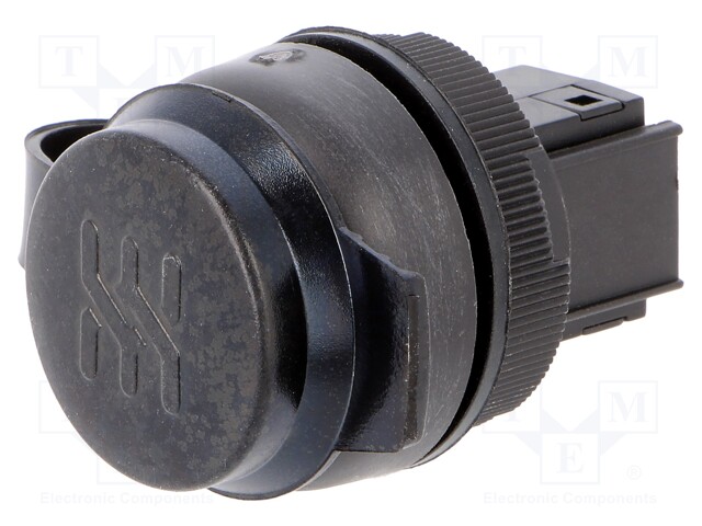 USB socket; 22mm; FrontCom; -40÷70°C; Ø22mm; IP65; Colour: black