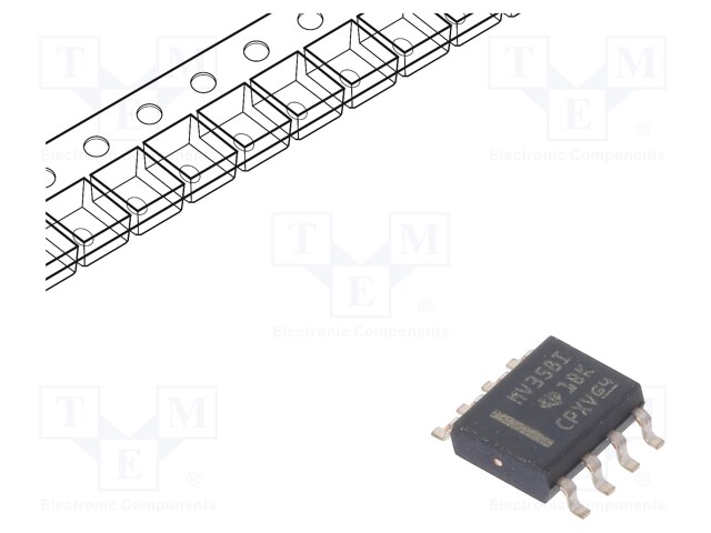 OP AMP, 1MHZ, 1V/US, SOIC-8