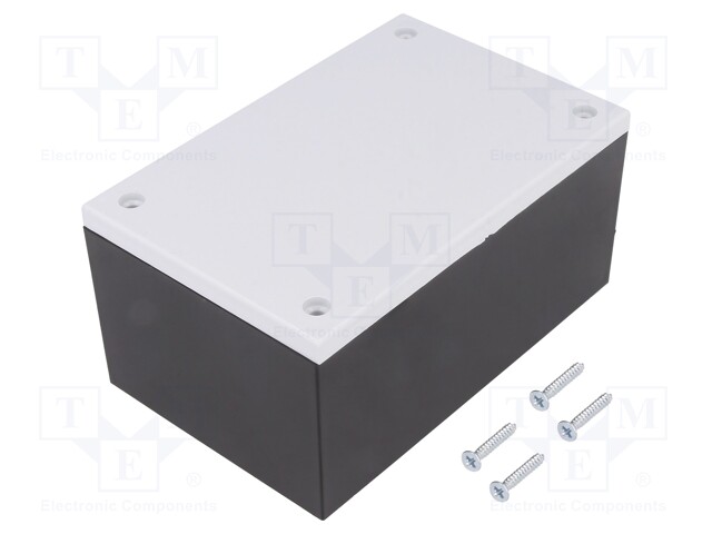 Enclosure: multipurpose; X: 70mm; Y: 110mm; Z: 54mm; CP; ABS; black