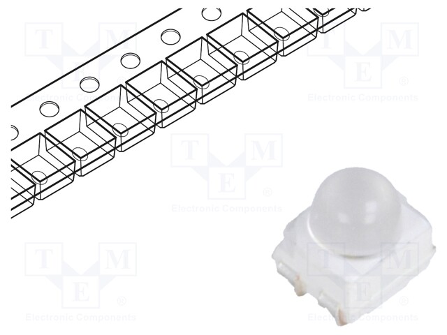 LED; SMD; 3528,PLCC4; orange; 2240÷7150mcd; 3.5x2.8x3.87mm; 30°