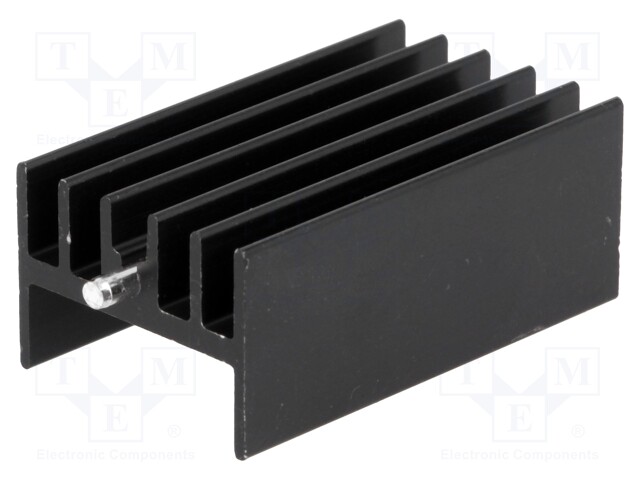 Heatsink: extruded; H; TO220; black; L: 40mm; W: 23.3mm; H: 16.5mm