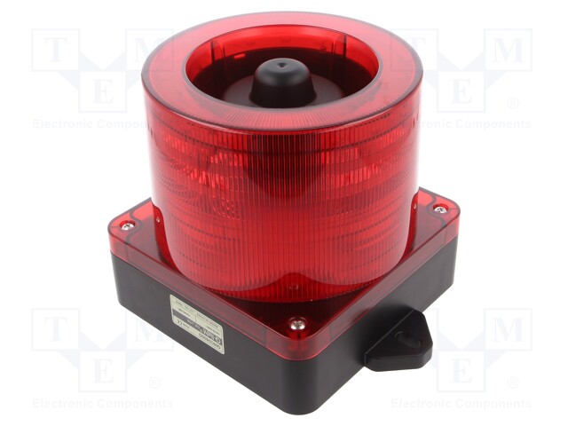 Signaller: lighting-sound; 10÷30VDC; Colour: red; IP66; -20÷50°C