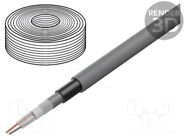 Wire: microphone cable; 2x0,35mm2; black; OFC; PE; -30÷75°C; Ø6.3mm