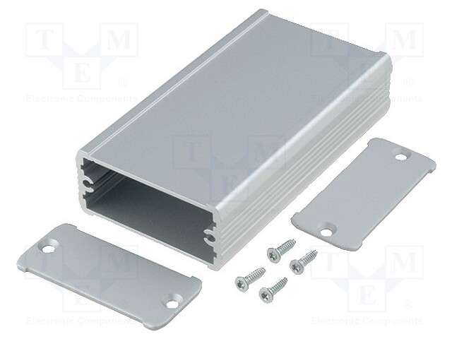 Enclosure: with panel; TUF; X: 55mm; Y: 220mm; Z: 25mm; aluminium