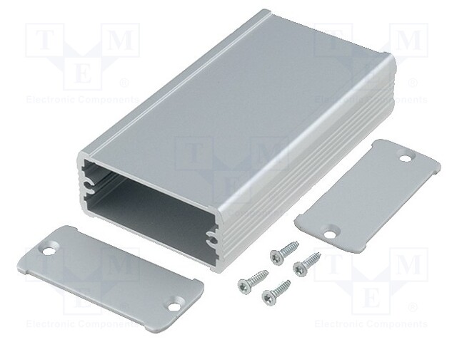 Enclosure: with panel; TUF; X: 55mm; Y: 200mm; Z: 16mm; aluminium