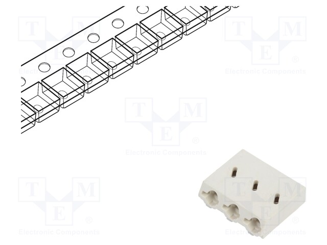 Connector: plug-in; DG2003; 6mm; ways: 3; 0.5÷1.5mm2; 10A; SMT; 200V