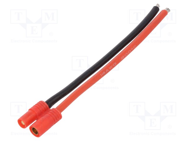 RC accessories: battery wire; 100mm; 14AWG; female