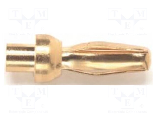 Plug; 2mm banana; 5A; 2.5kVDC; non-insulated; 12.19mm; gold-plated