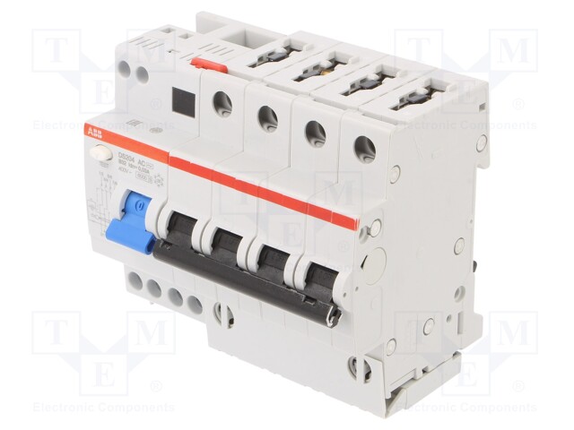 RCBO breaker; Inom: 32A; Ires: 30mA; Poles: 4; 400VAC; DIN; IP20