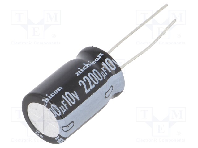 ALUMINUM ELECTROLYTIC CAPACITOR, 2200UF, 10V, 20%, RADIAL