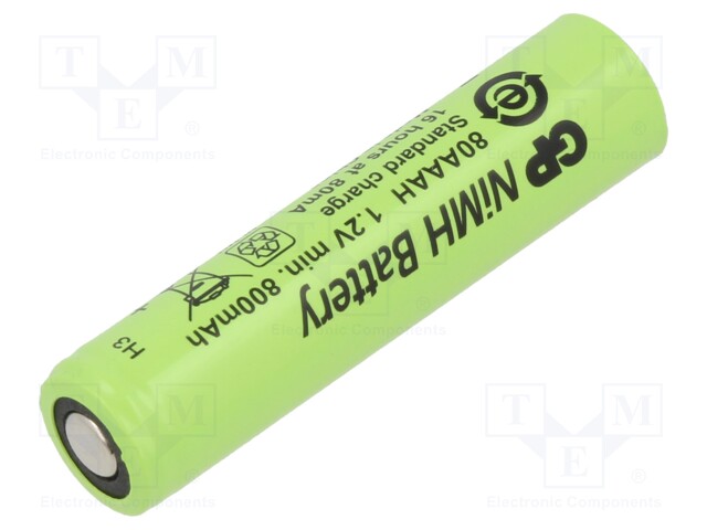 Re-battery: Ni-MH; AAA,R3; 1.2V; 780mAh