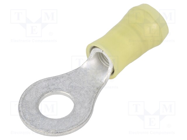 Ring terminal; M6; Ø: 6.35mm; 3÷6mm2; crimped; for cable; insulated