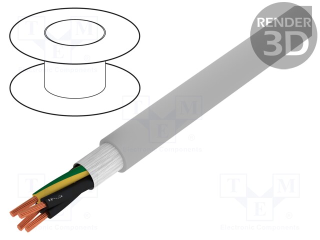 Wire: control cable; ÖLFLEX® FD CLASSIC 810; 4G0,75mm2; PVC; grey