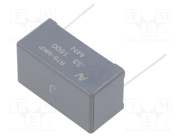 Capacitor: polypropylene; 0.33uF; 37.5mm; ±5%; 41.5x19x24mm