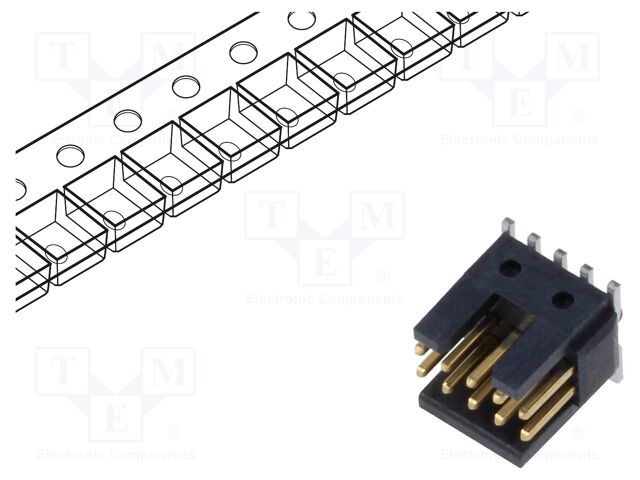 Connector: pin strips; male; PIN: 10; 1.27mm; gold-plated; SMT; reel