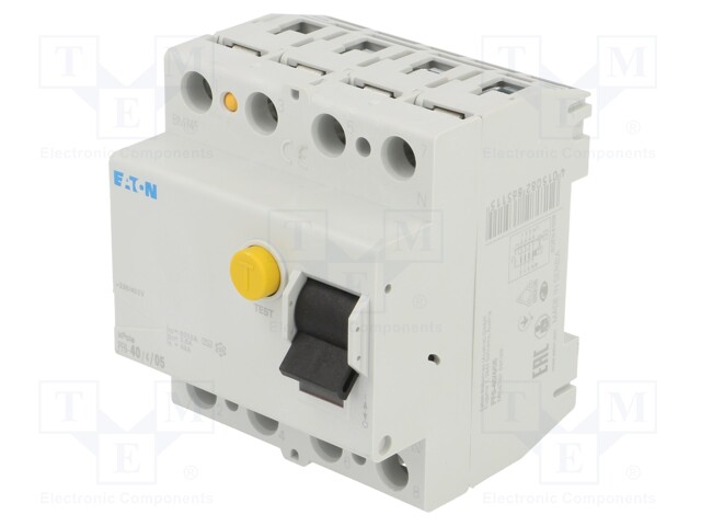 RCD breaker; Inom: 40A; Ires: 500mA; Max surge current: 500A; IP20