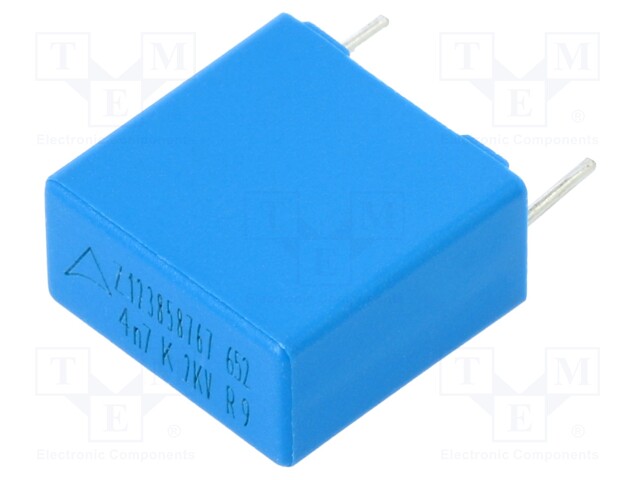 Capacitor: polypropylene; 4.7nF; 2kVDC; 15mm; ±10%; 18x17.5x9mm