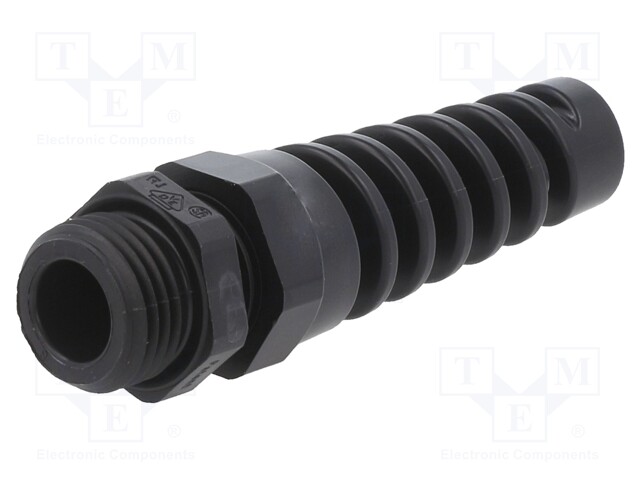 Cable gland; with strain relief; M16; IP68; Mat: polyamide; black