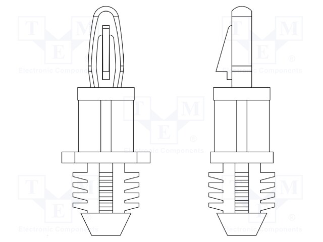 PCB distance; polyamide 66; L: 19.1mm; Colour: natural; UL94V-2