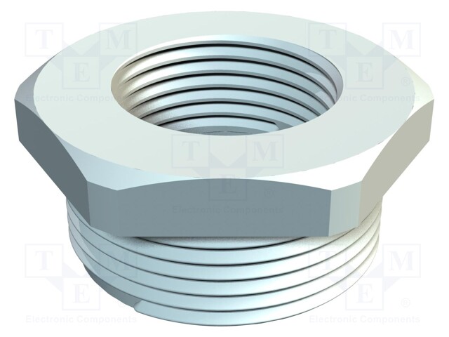 Reduction of threads for glands; Int.thread: M25; polyamide