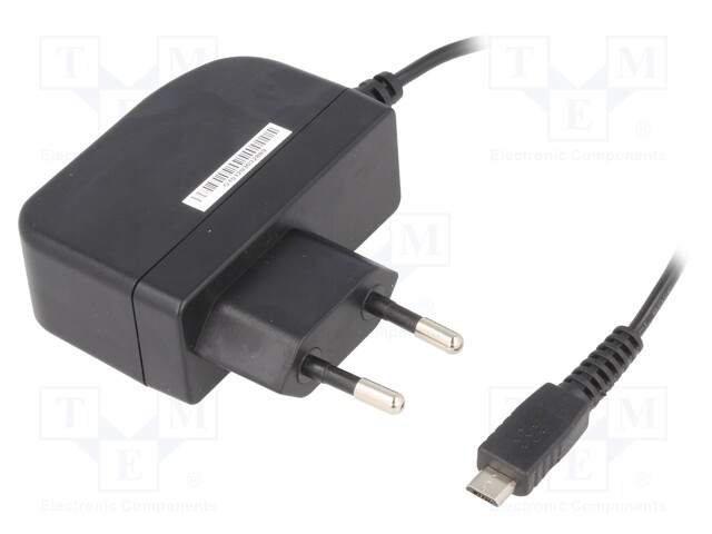 Power supply: switched-mode; 5VDC; 1.2A; Out: micro USB; 6W; 0÷40°C