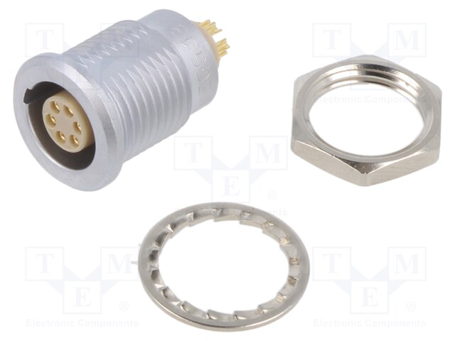 Connector: circular; socket; 1B; female; PIN: 6; 7A; 1.2kV; soldering