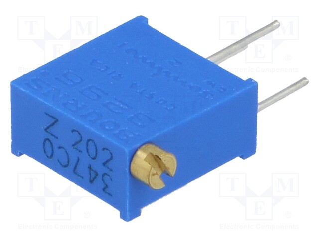 Potentiometer: mounting; multiturn; 2kΩ; 500mW; THT; ±10%; linear