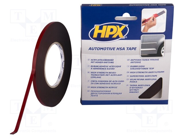 Tape: fixing; W: 6mm; L: 10m; D: 1.1mm; V: double-sided; acrylic