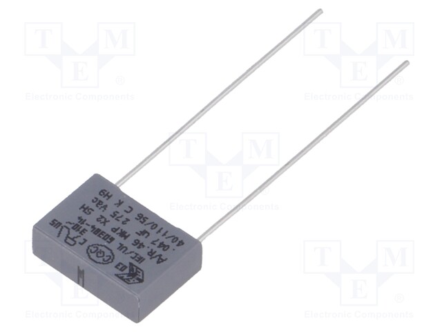 Capacitor: polypropylene; X2; 47nF; 10mm; ±20%; 13x4x9mm; -40÷110°C