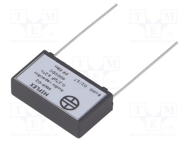 Capacitor: polypropylene; 270nF; 600VDC; 22.5mm; ±2%; -25÷85°C