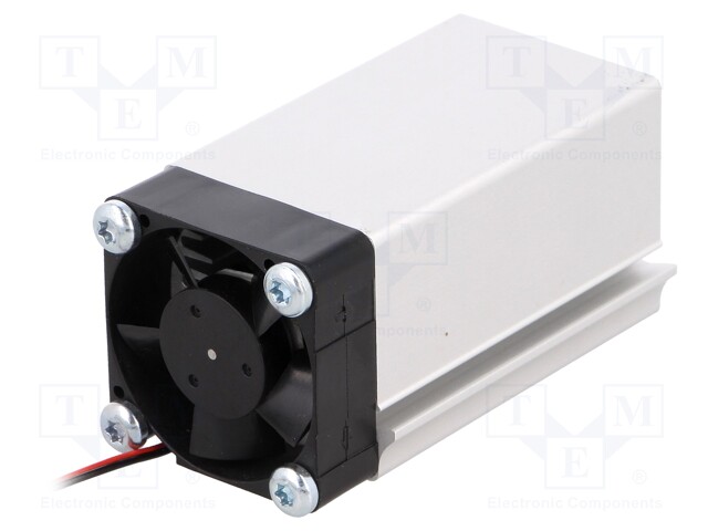 Heatsink: extruded; L: 50mm; W: 30mm; H: 30mm; aluminium; plain; 12VDC