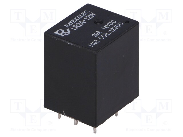 Relay: electromagnetic; SPST-NO; Ucoil: 12VDC; 10A/14VDC; toff: 3ms