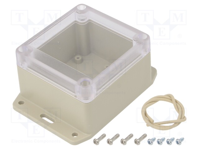 Enclosure: multipurpose; X: 80mm; Y: 85mm; Z: 55mm; with fixing lugs