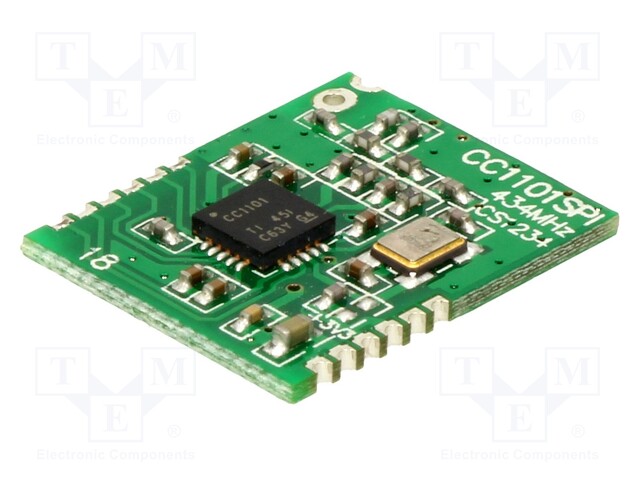 Module: RF; 434MHz; SPI; -110dBm; 1.8÷3.6VDC; 10dBm; Mounting: SMD