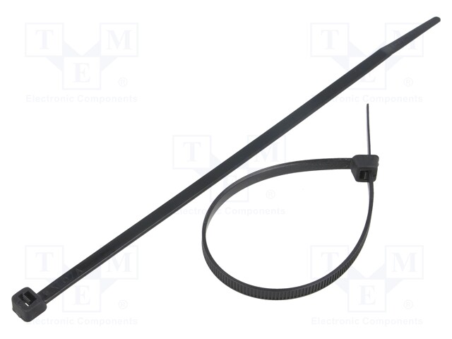 Cable tie; L: 185mm; W: 4.8mm; polyamide; 222N; black; Ømax: 44mm