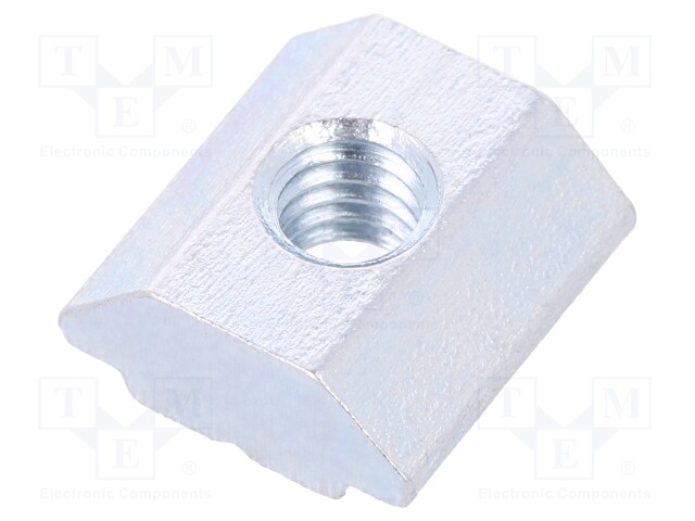 Nut; for profiles; Width of the groove: 6mm; steel; zinc