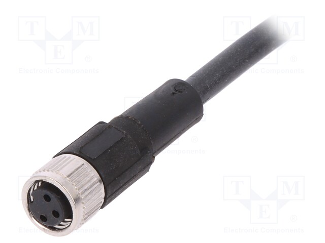 Connection lead; M8; PIN: 3; straight; 5m; plug; 60VAC; 4A; -25÷80°C