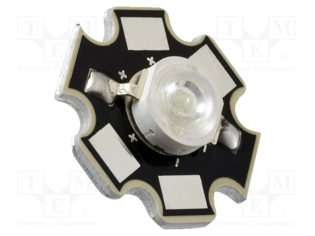 Power LED; STAR; green; 120°; 750mA; 515-530nm; Pmax: 3W; SMD; 3.4÷4V