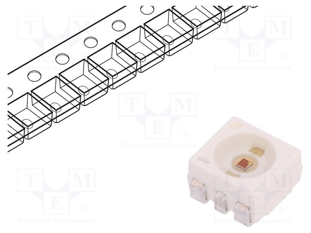 LED; SMD; 3528,PLCC6; amber; 15100÷37800mlm; 4500÷14000mcd; 120°