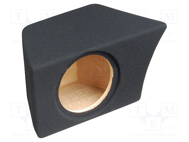 Car loudspeaker enclosure; MDF; black; textil; 8l; 200mm; 217mm