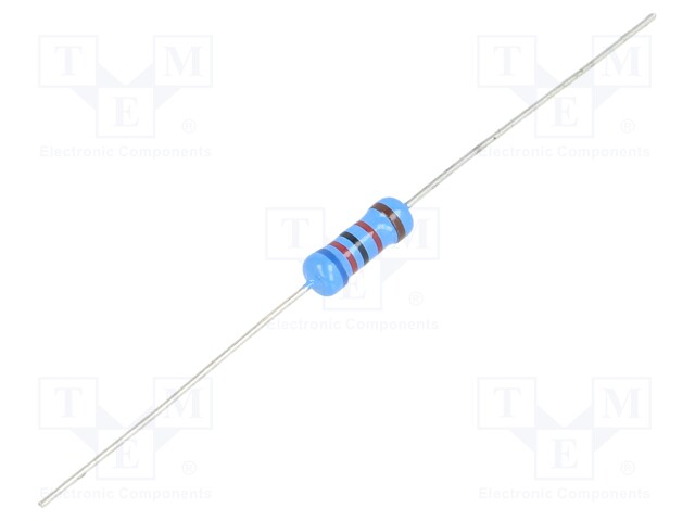 Resistor: metal film; THT; 62kΩ; 1W; ±1%; Ø3.5x10mm; 50ppm/°C; axial