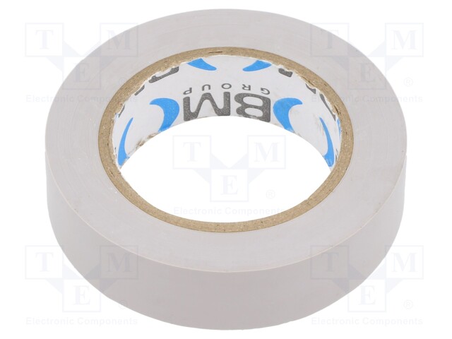 Tape: electrical insulating; W: 15mm; L: 10m; Thk: 0.15mm; grey; 200%