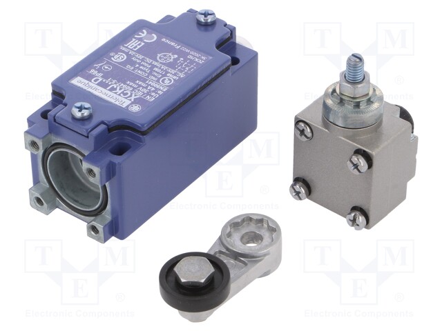 Limit switch; lever R 41mm, plastic roller Ø22mm; NO + NC; 10A