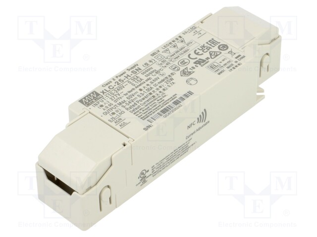 Power supply: switching; LED; 25W; XLC-25; -25÷85°C; OUT: 1