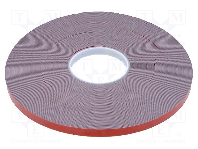 Tape: fixing; W: 12mm; L: 33m; D: 1.1mm; V: double-sided; acrylic; grey