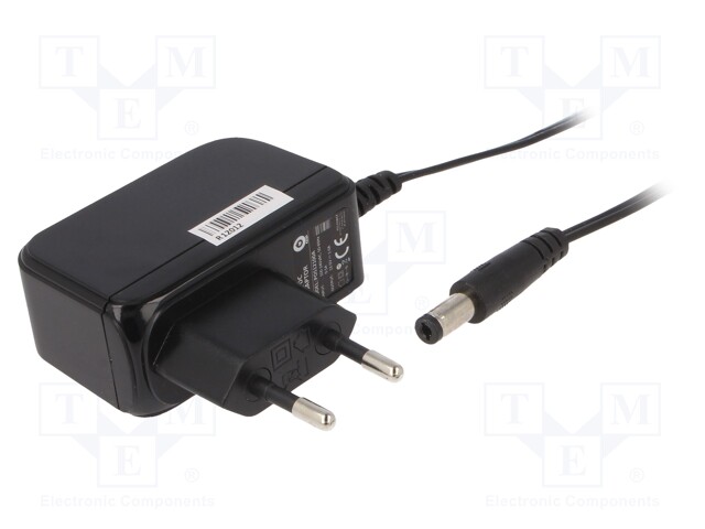 Power supply: switched-mode; volatage source; 12VDC; 1A; 12W