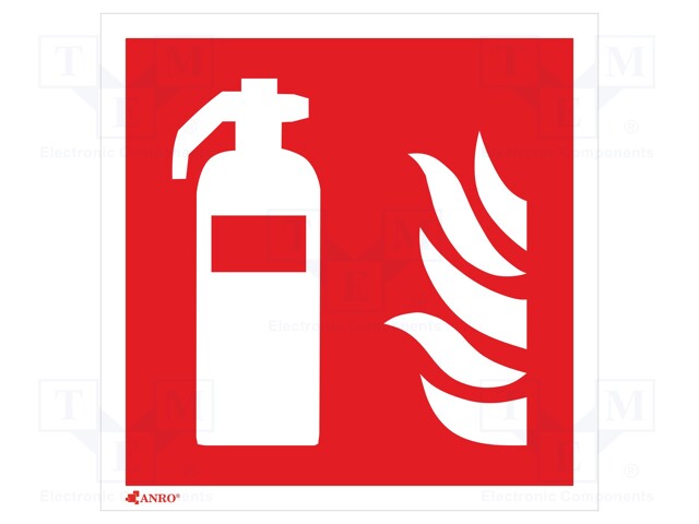 Fire protection sign; W: 150mm; H: 150mm; PS; photoluminescent