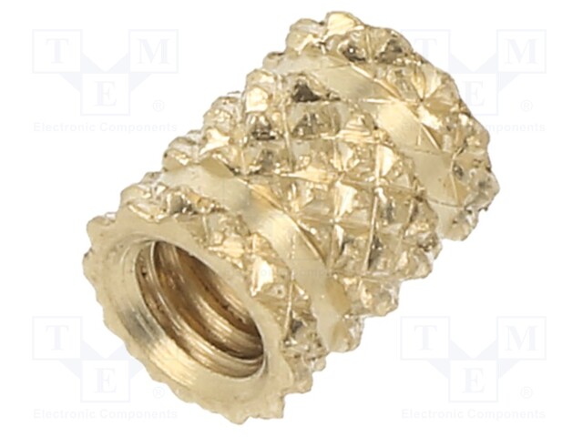 Threaded insert; brass; M4; BN: 37868; L: 7.12mm; HiMOULD®