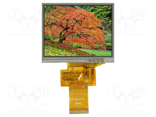 Display: TFT; 3.5"; 320x240; Illumin: LED; Dim: 76.9x63.9x4.36mm