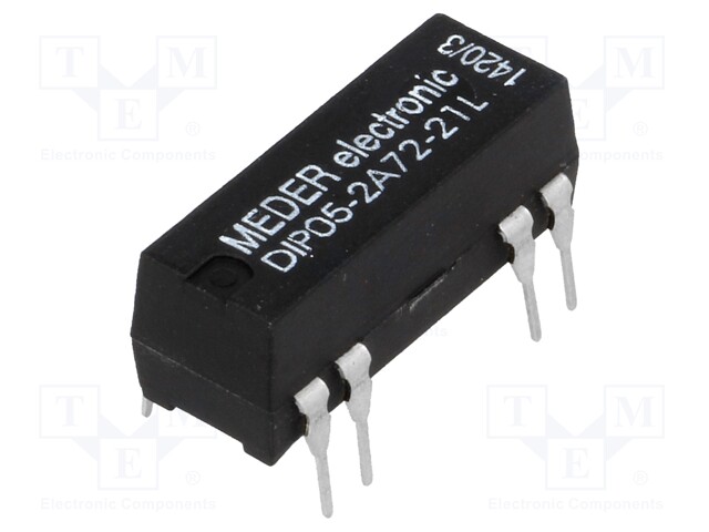 Relay: reed; DPST-NO; Ucoil: 5VDC; 1A; max.200VDC; max.200VAC; 125mW